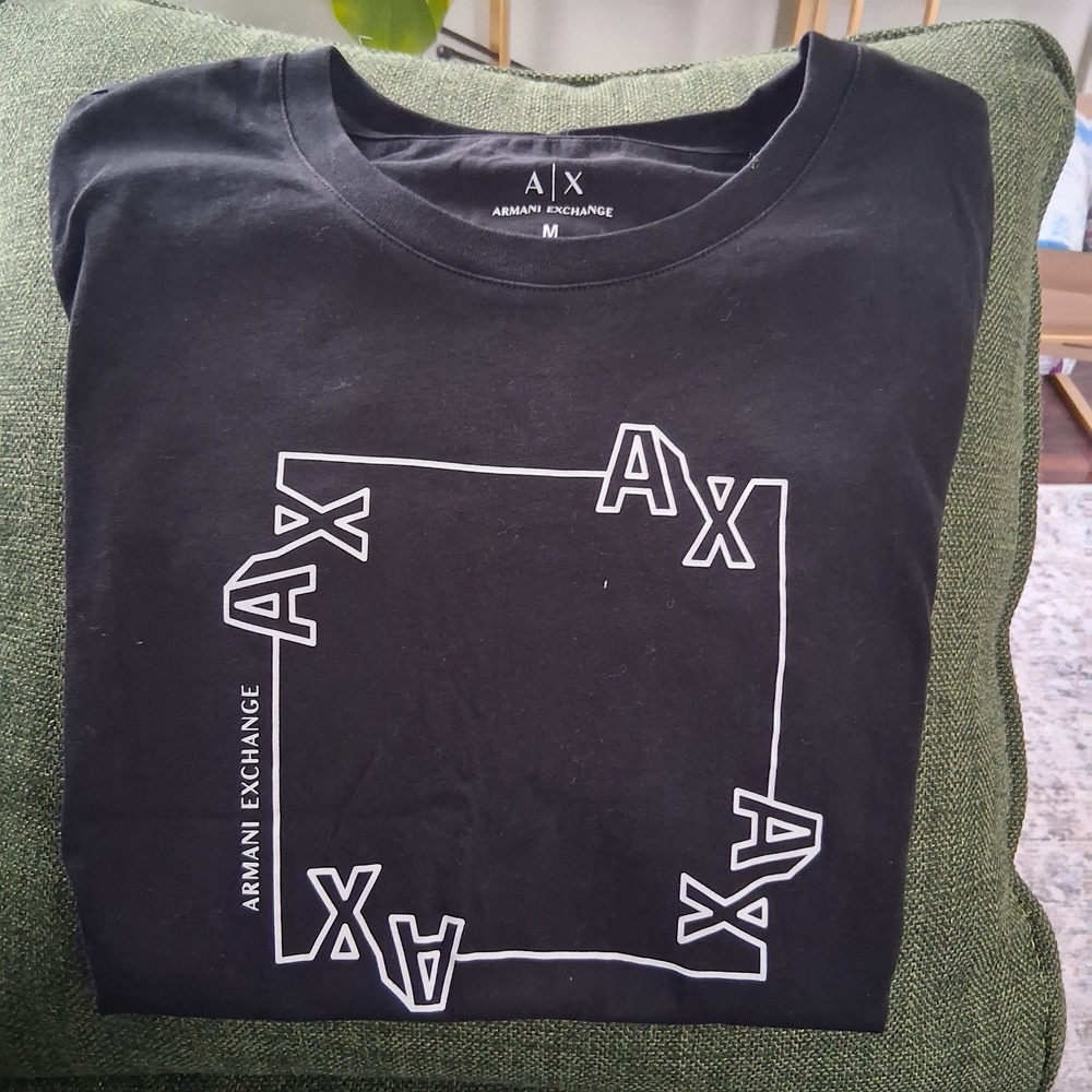 Armani Exchange  Women"s Black Graphic Tee M